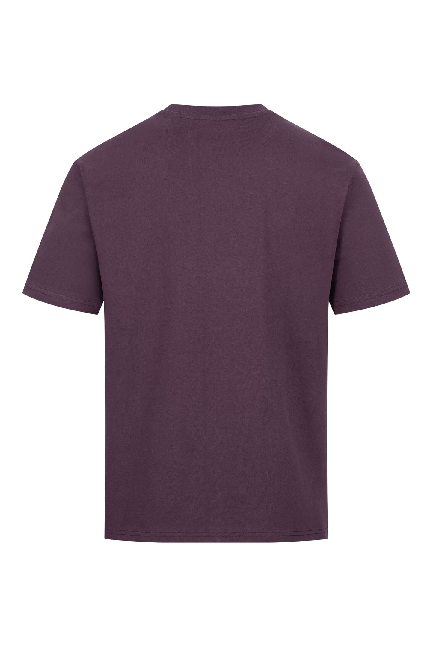 Rückansicht Rapanui Oversize Shirt aus GOTS Bio Baumwolle, Unisex, Plum Perfect