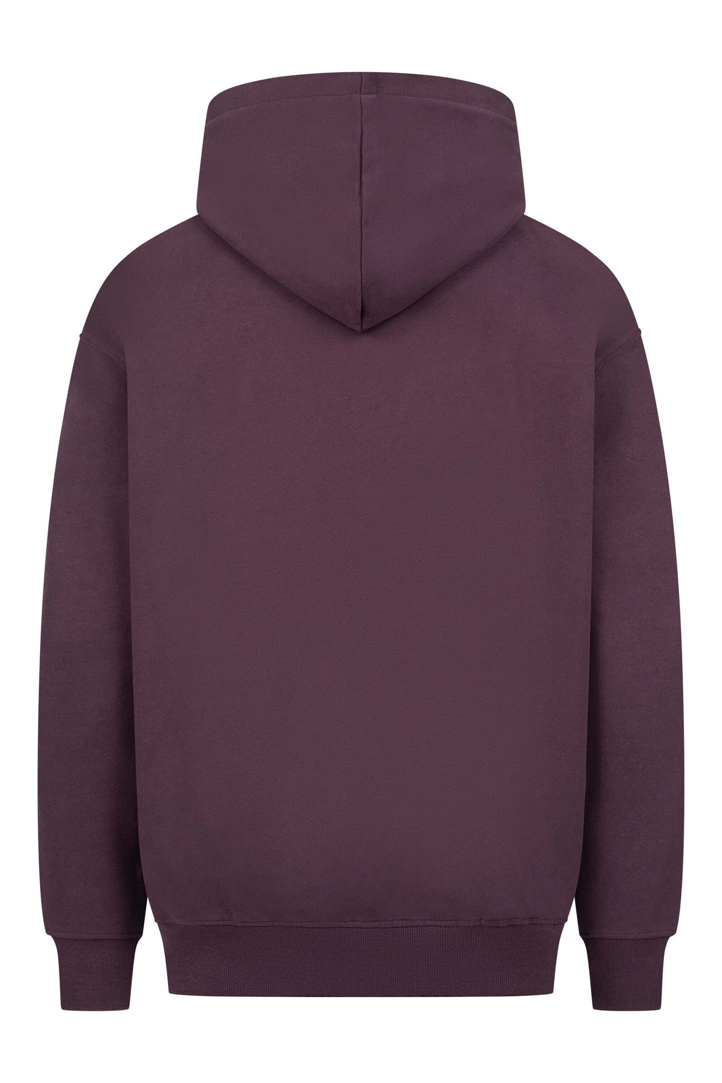 Rückansicht Rapanui Regular Fit Hoodie aus GOTS Bio Baumwolle, Unisex, Plum Perfect