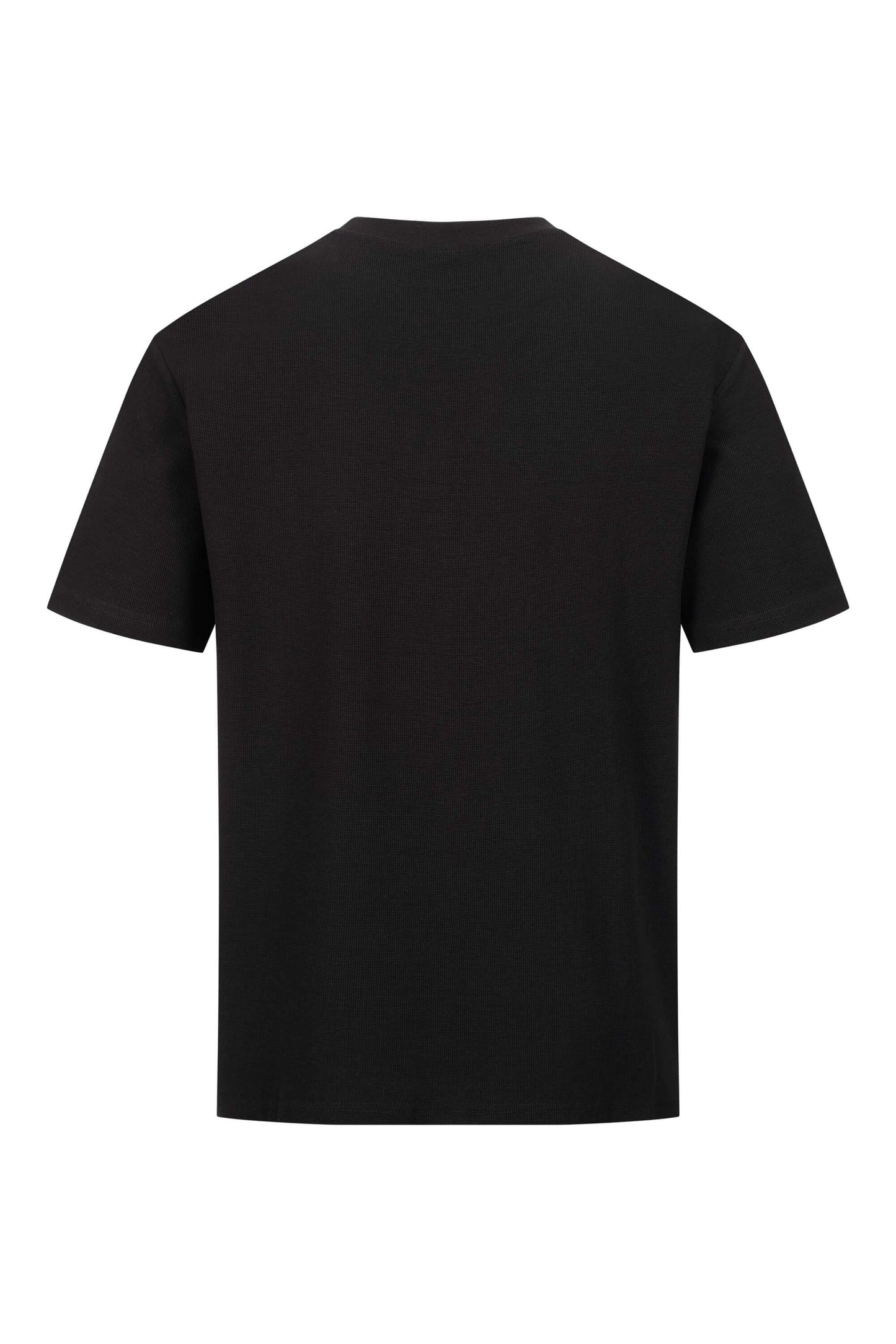 Rapanui Oversize Mini Waffle Shirt mit aus GOTS Bio Baumwolle, Unisex, schwarz