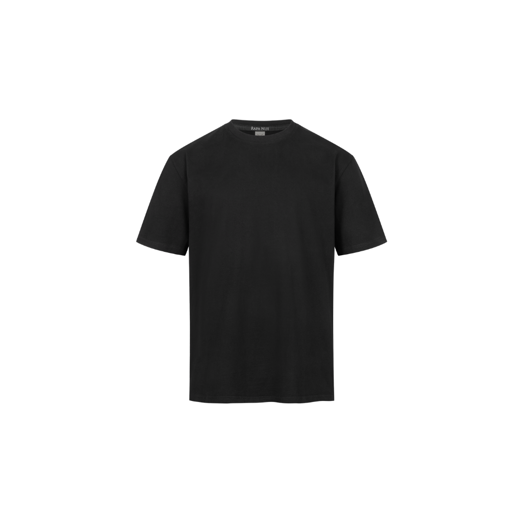 schwarzes Oversize Shirt mit Rapanui Logo