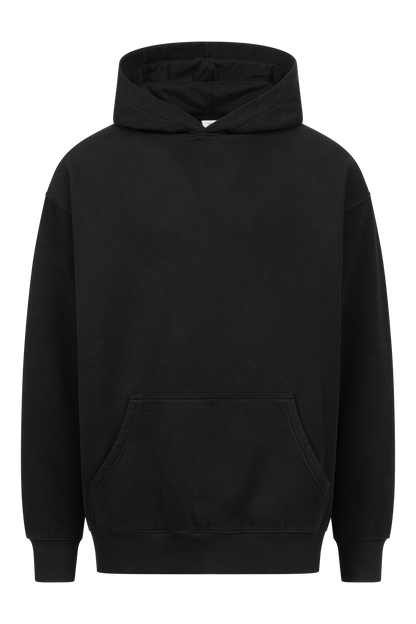 Schwarzer Rapanui Basic Oversize Hoodie aus 100% Bio Baumwolle, GOTS zertifiziert