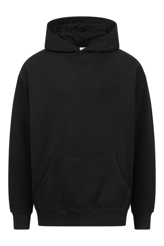 Schwarzer Rapanui Basic Oversize Hoodie aus 100% Bio Baumwolle, GOTS zertifiziert